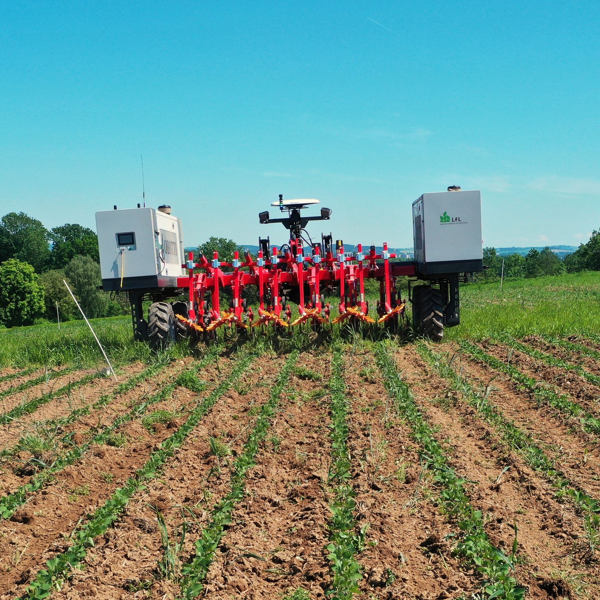 Feldrobotor auf einem Feld